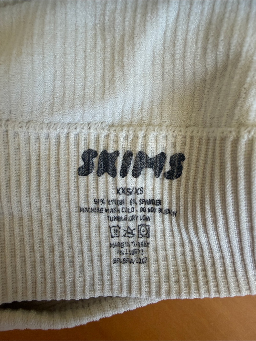 SKIMS Ribbed Cropped Tank Top — Cream - Picture 3 of 3